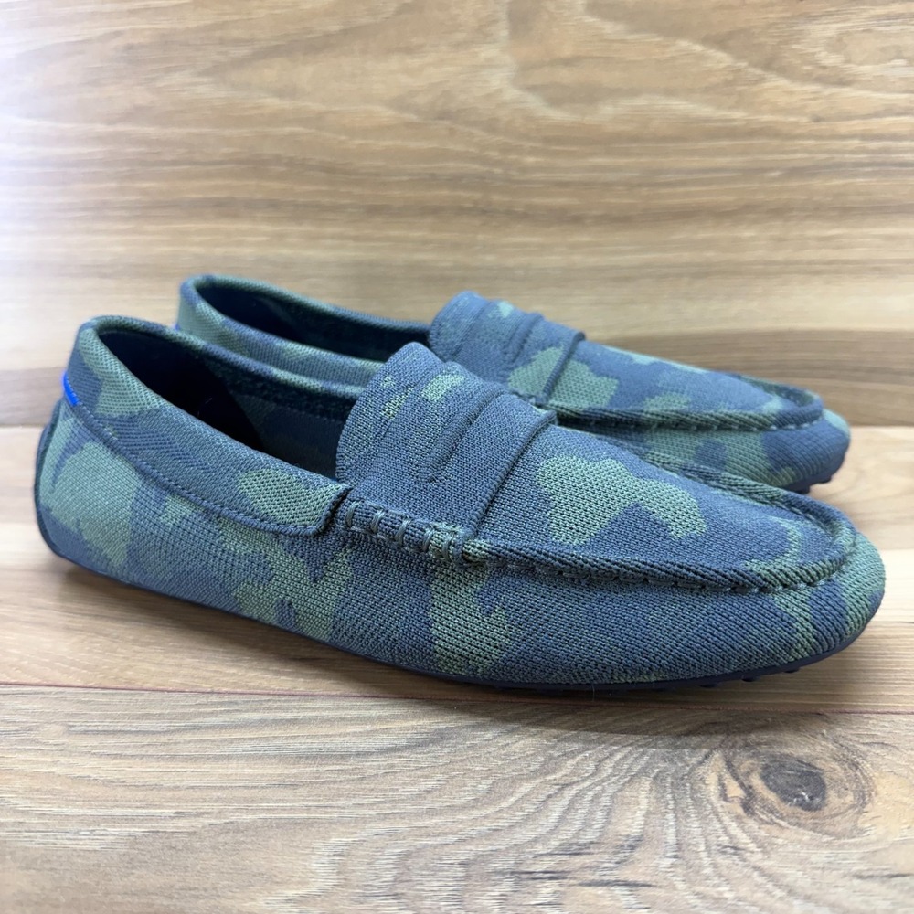 Rothys The Driver Loafer Mens 8 Forrest Camo Penny Modern Minimalist Travel Walk - Picture 2 of 10